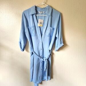 Emily Daniels Light Blue Button-Up Shirt